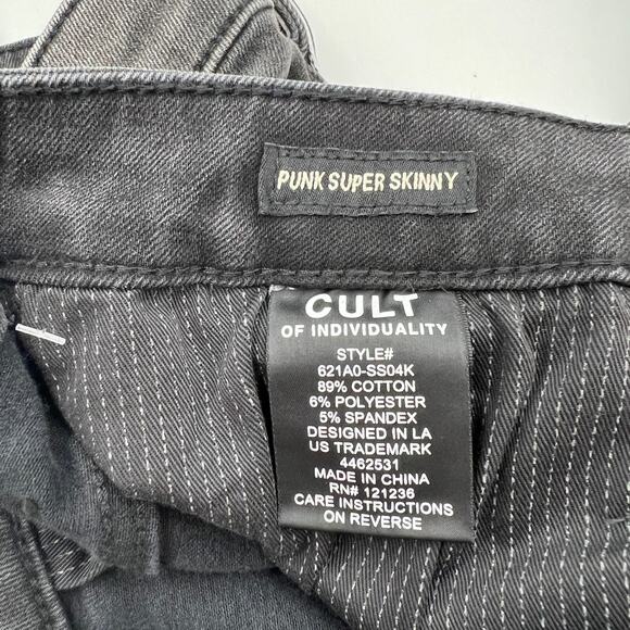 Cult of Individuality Punk Distressed Super Skinny Jeans Men's - Picture 8 of 14